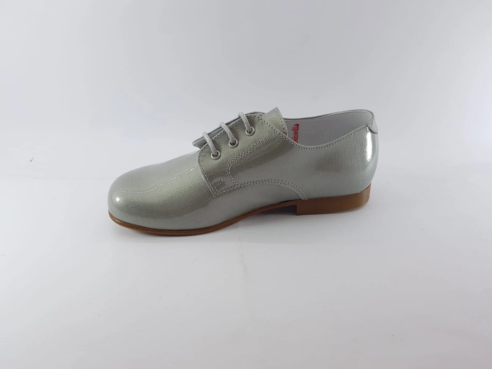 Beberlis Patent Grey Design Sofia Oxford Dress Shoes