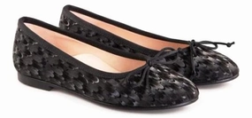 Beberlis Royal Black Design  Ladies Flats
