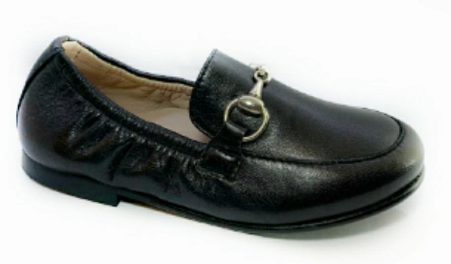 Beberlis Siria Black Leather Buckle Slip On Loafers