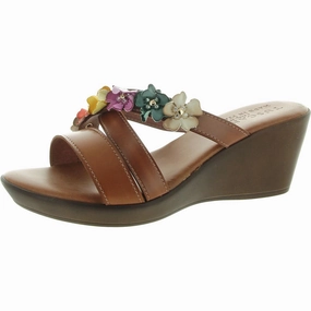 Bellefleur Slip On Wedge Womens Embellishe Manmade Wedge Sandals