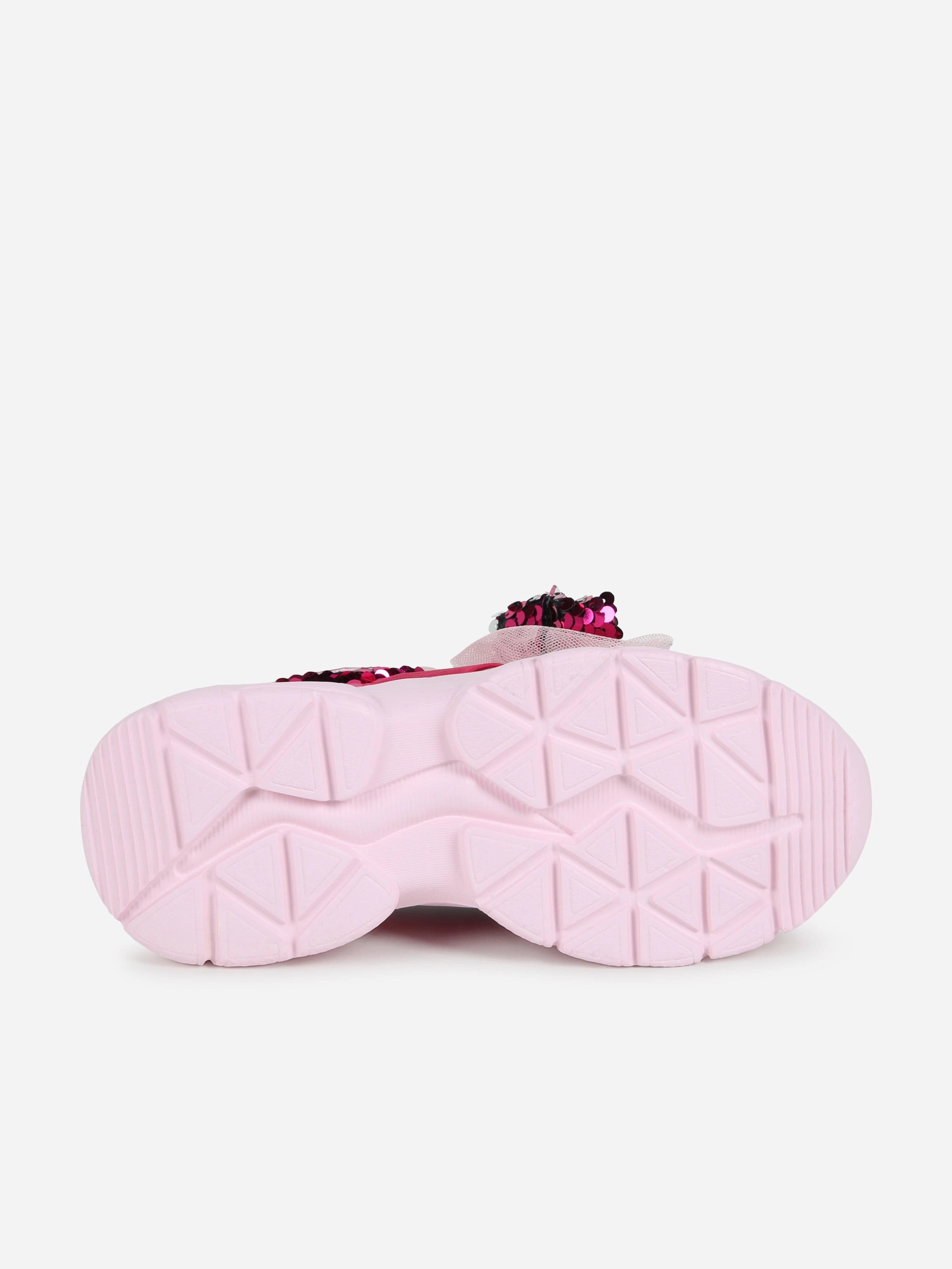 Billieblush Girls Sequin And Glitter Trainers in Pink