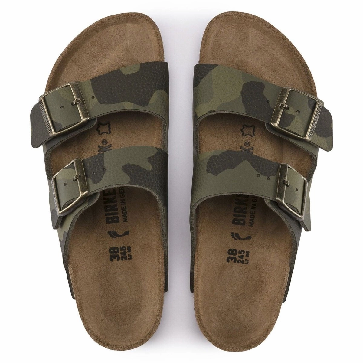 Birkenstock Arizona - Desert Soil Camouflage Green Birko-Flor