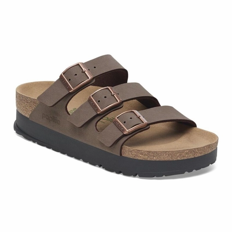 Birkenstock Florida Vegan Platform - Mocha Birkibuc