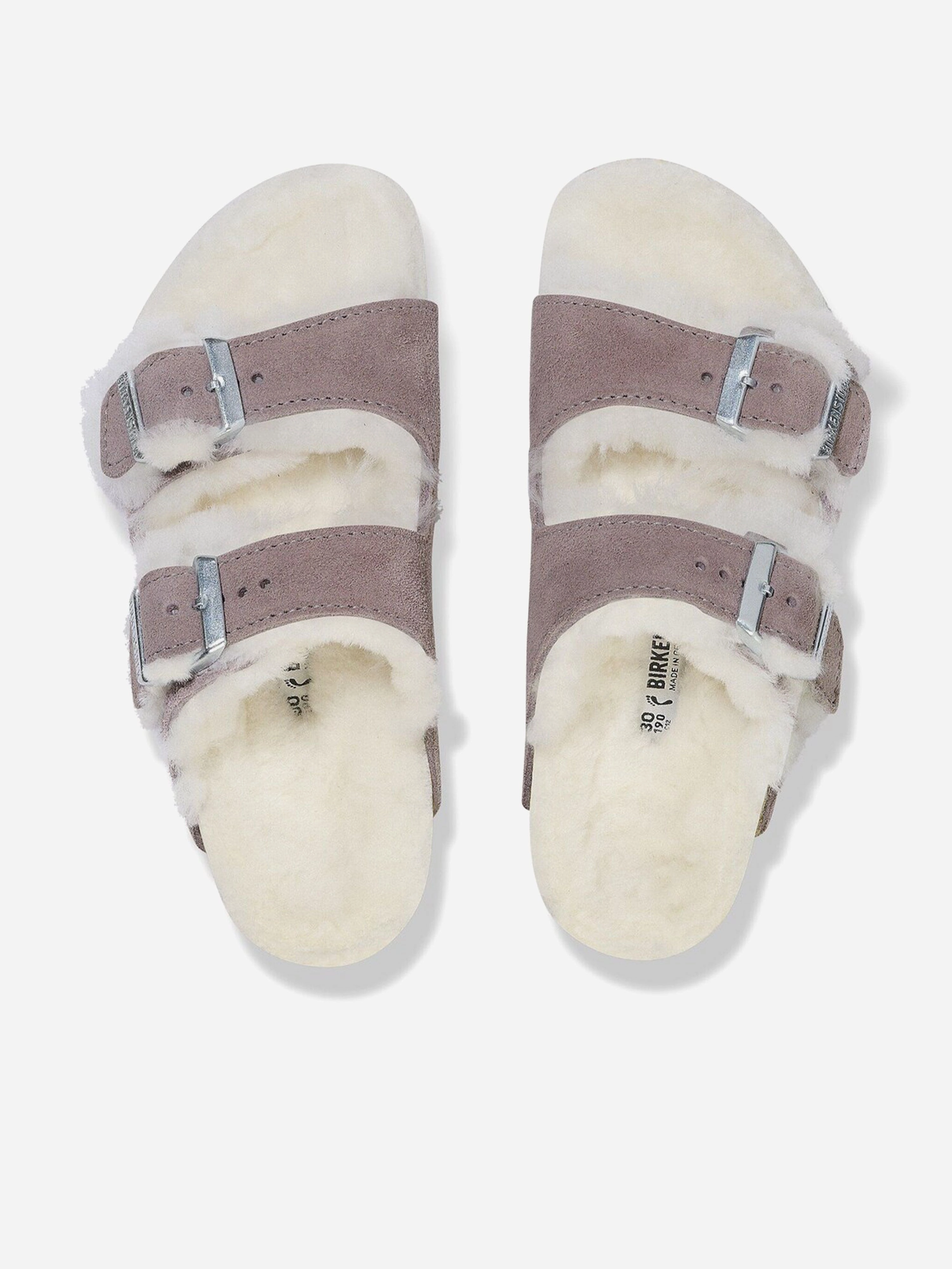 BIRKENSTOCK Girls Arizona Shearling Sandals in Purple