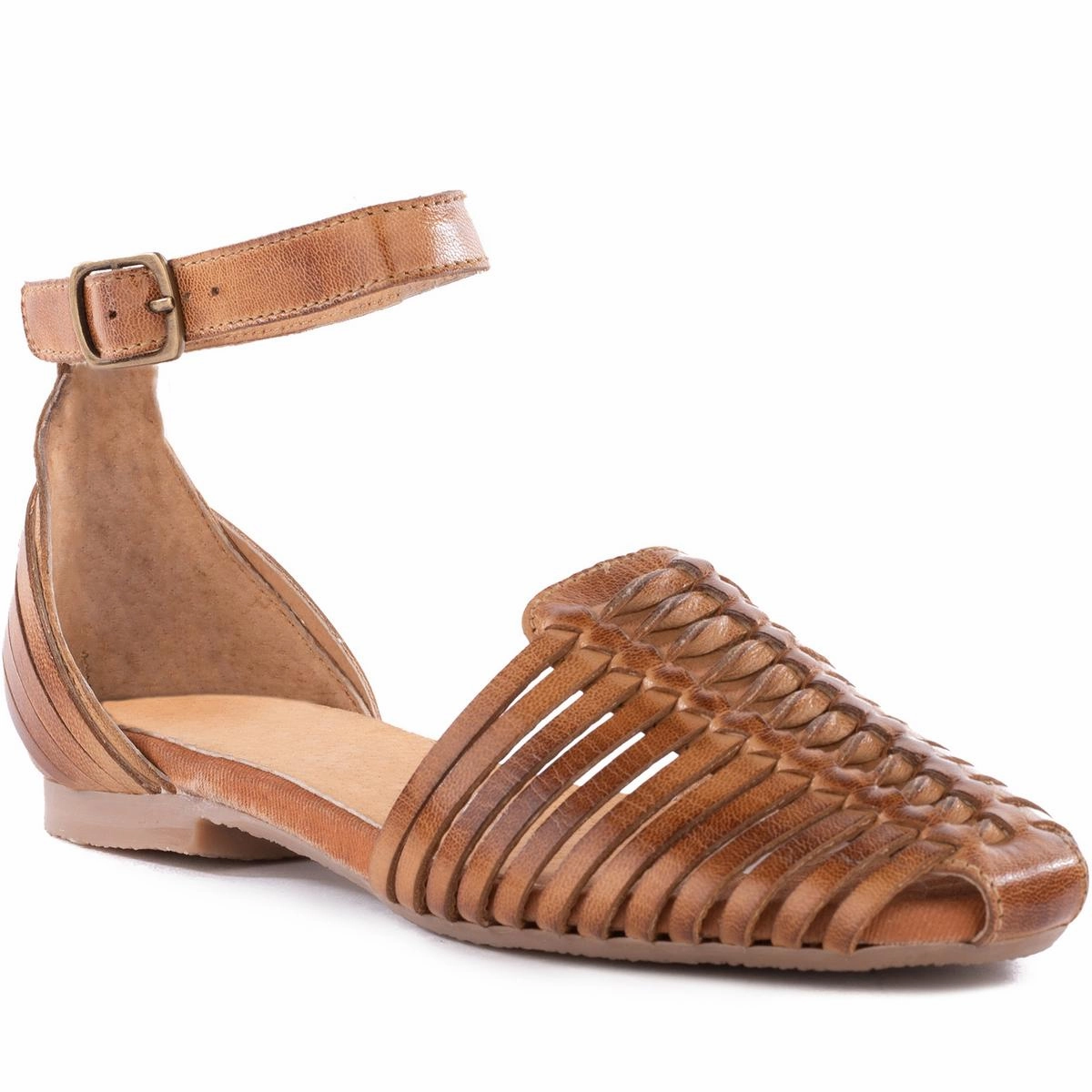 Bits N Pieces Womens Strappy Leather Ankle Strap