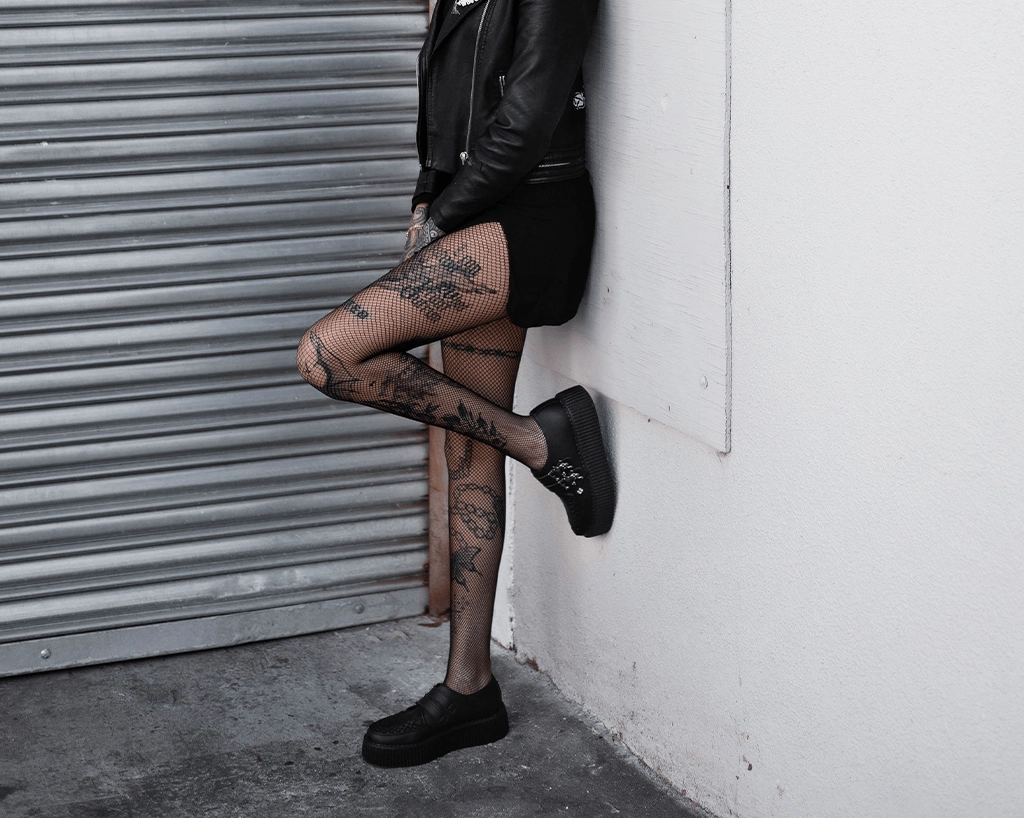 Black TUKskin 2-Buckle Skull Creeper