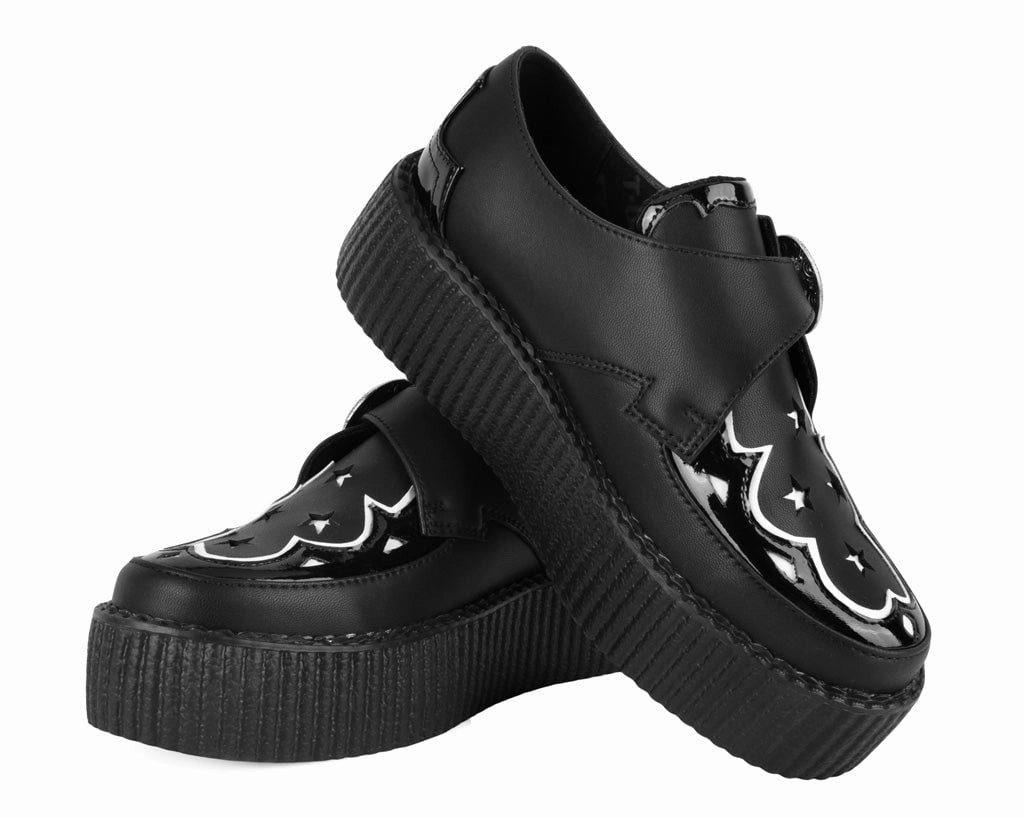 Black TUKskin Western Buckle Viva Mondo Creeper
