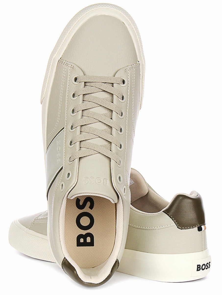 Boss Aiden Tennis Grit In Beige For Men