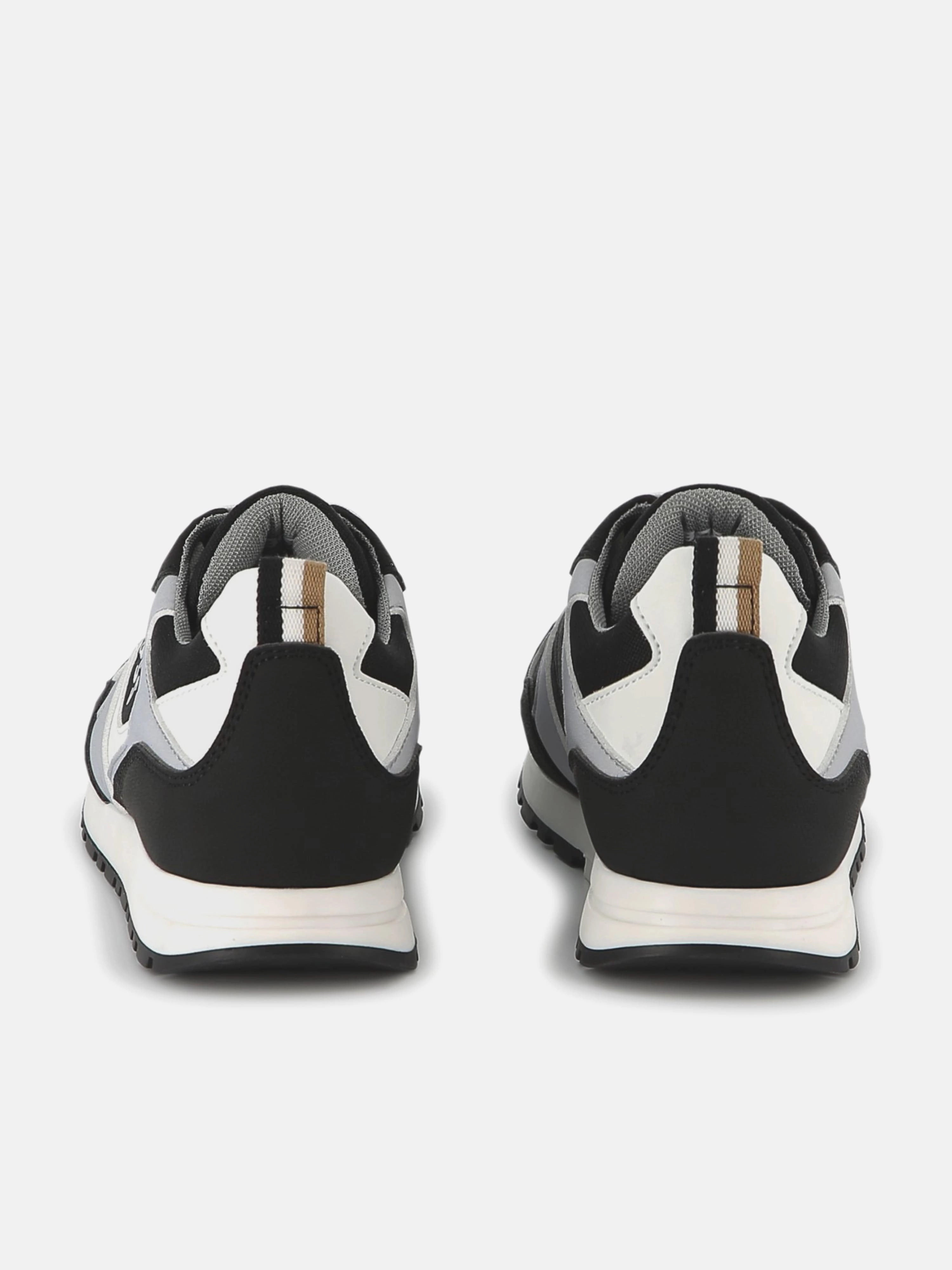 BOSS Boys Lace Up Logo Trainers in Black