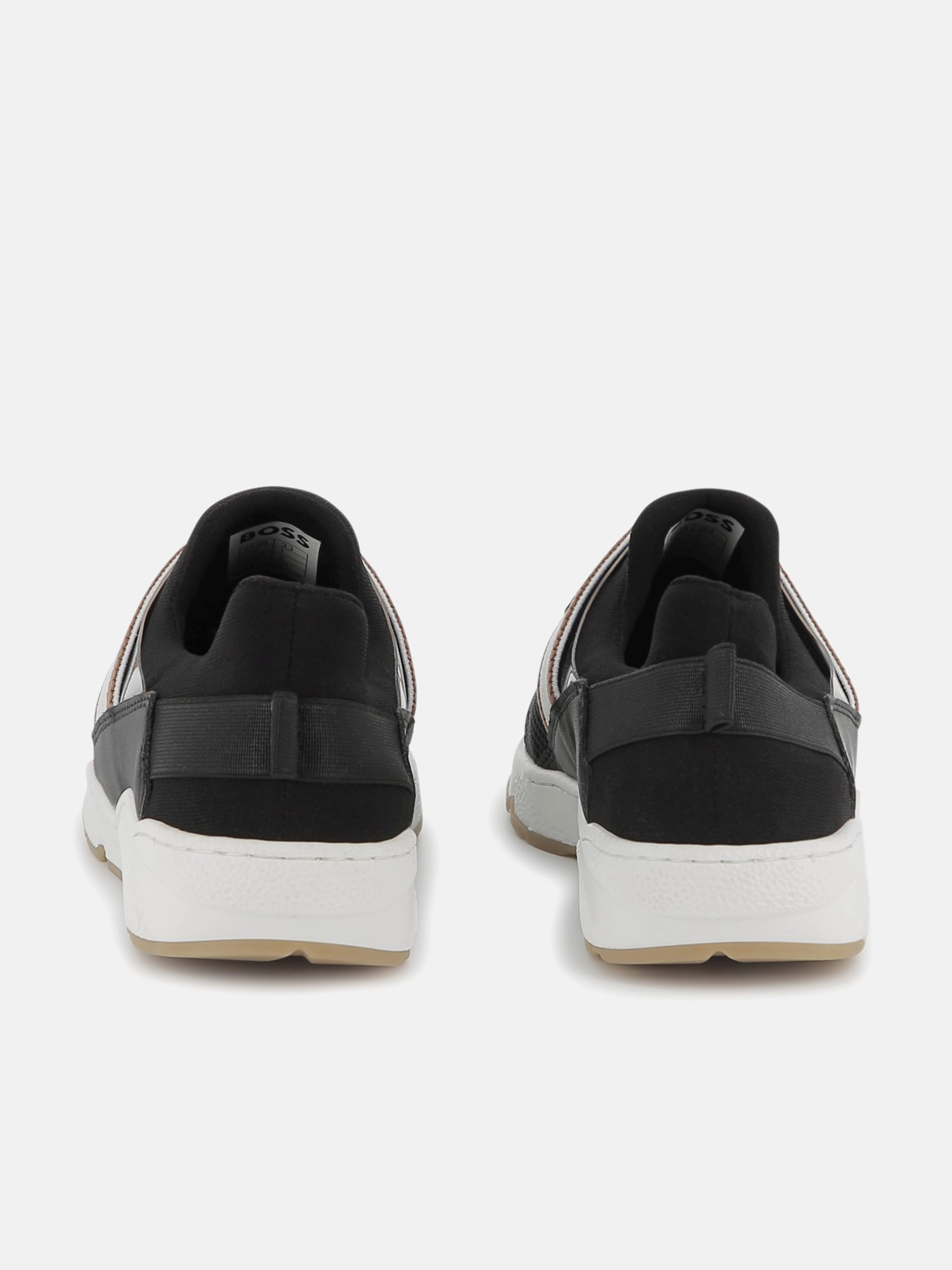 BOSS Boys Logo Trainers in Black