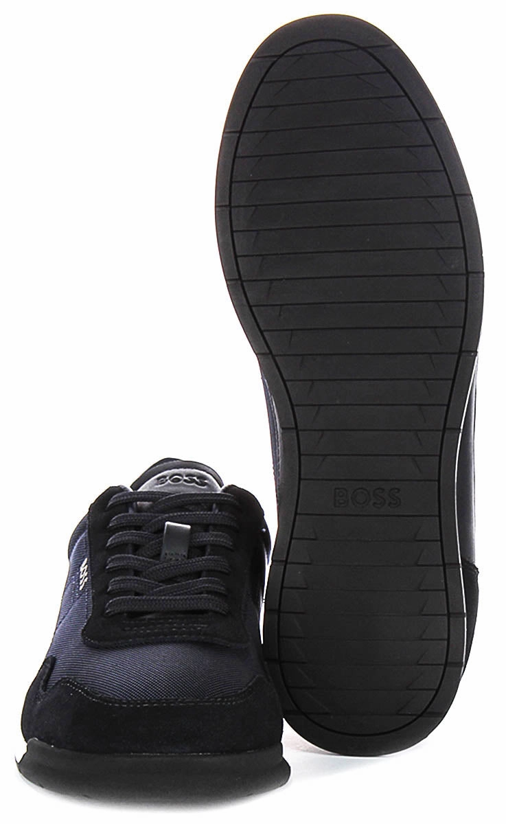 Boss Titanium Suede In Dark Blue For Men