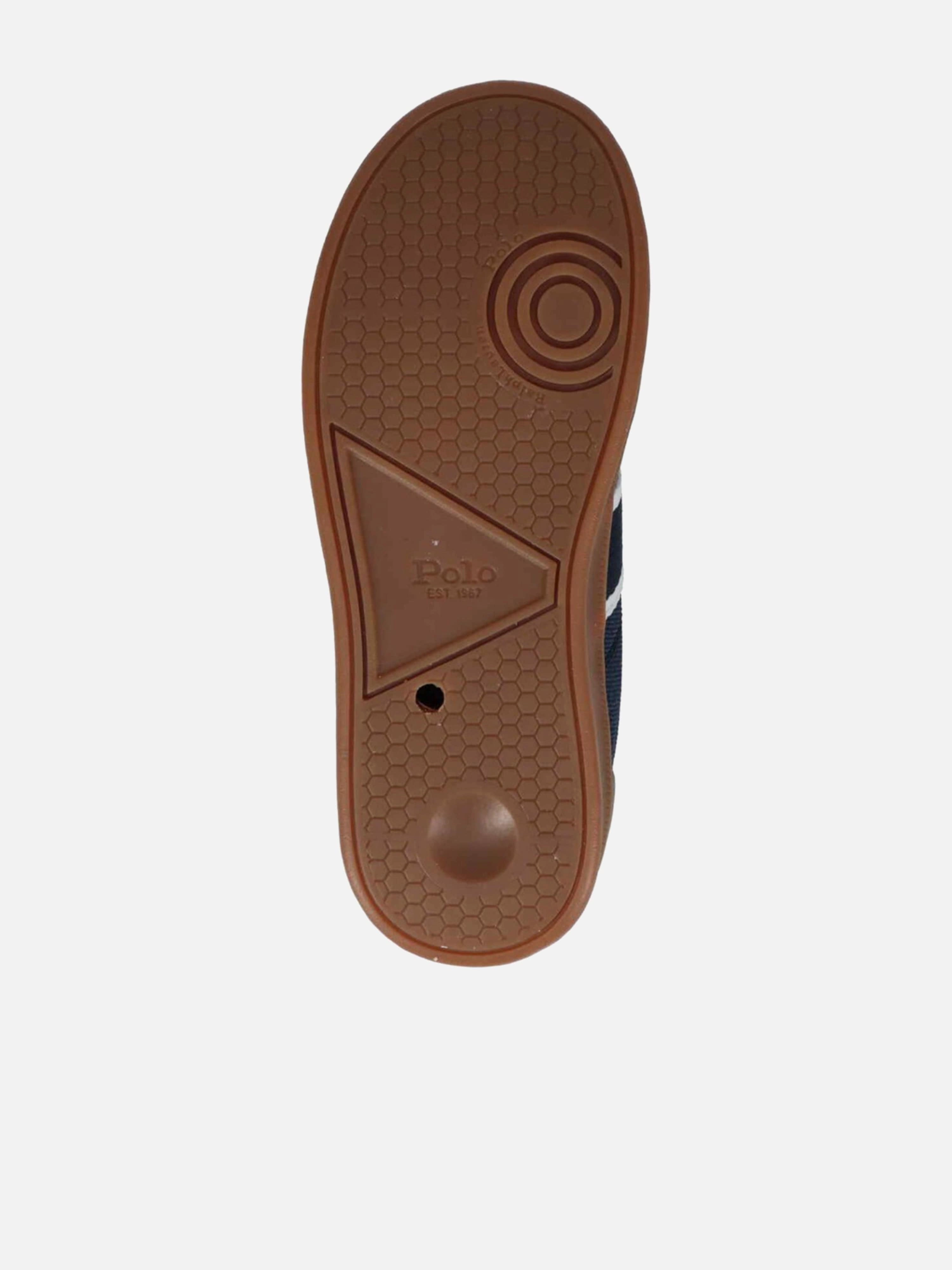 Boys Heritage Court III T-Toe Trainers in Navy