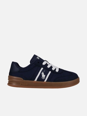 Boys Heritage Court III T-Toe Trainers in Navy