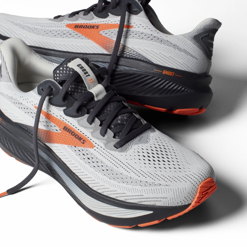 Brooks Ghost 17 Oyster Mushroom/Orange/Ebony Running Shoe (Men's)