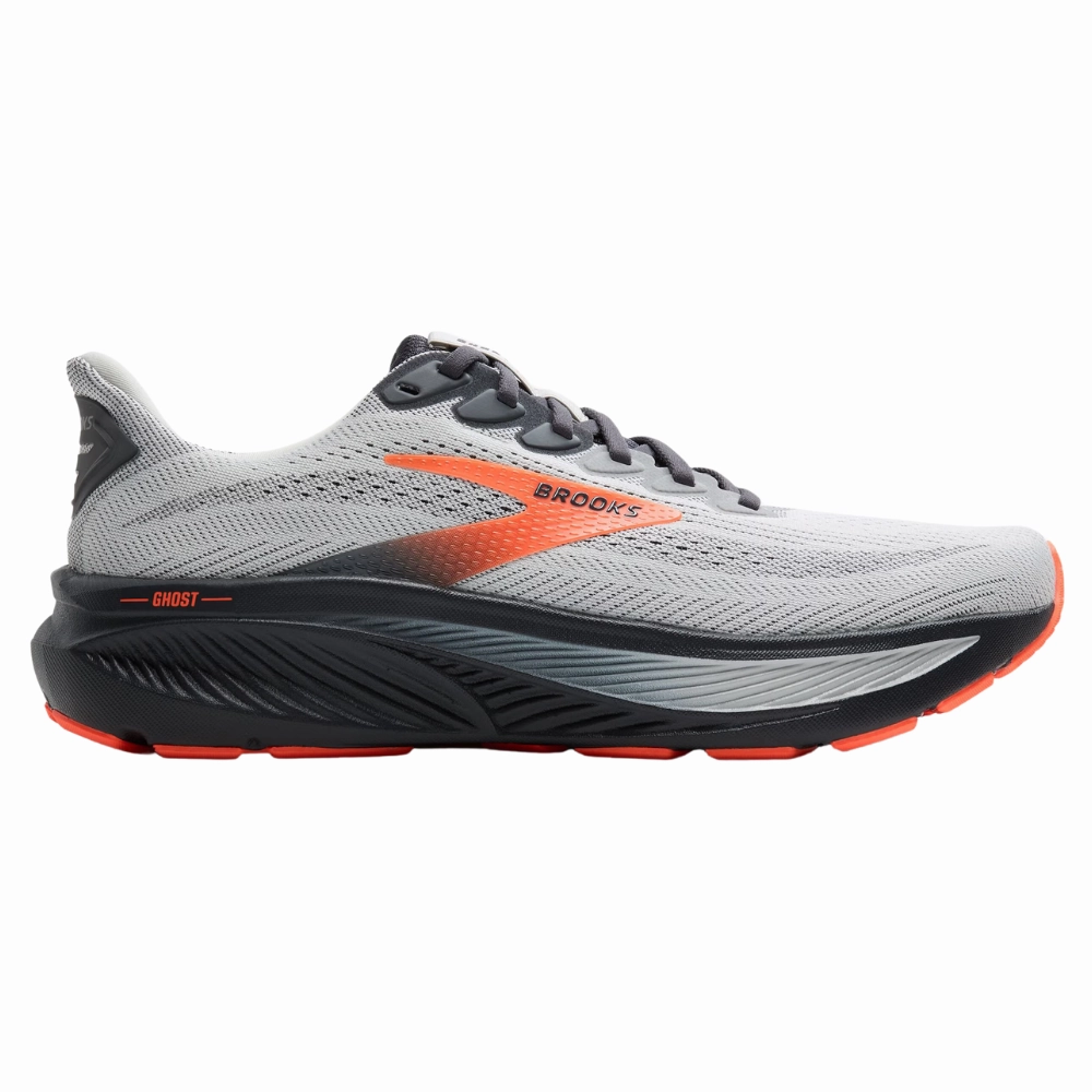 Brooks Ghost 17 Oyster Mushroom/Orange/Ebony Running Shoe (Men's)