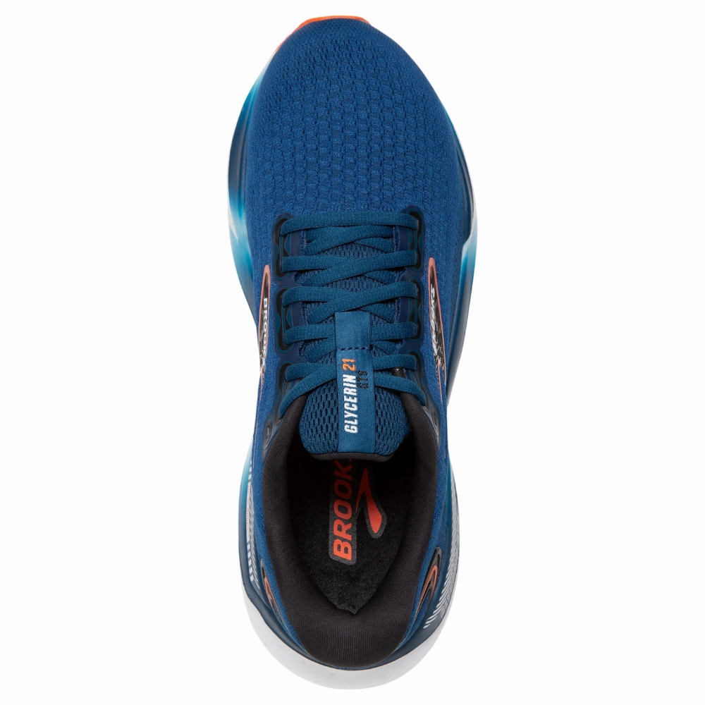 Brooks Glycerin GTS 21 Blue Opal/Black/Nasturtium Running Shoe (Men's)