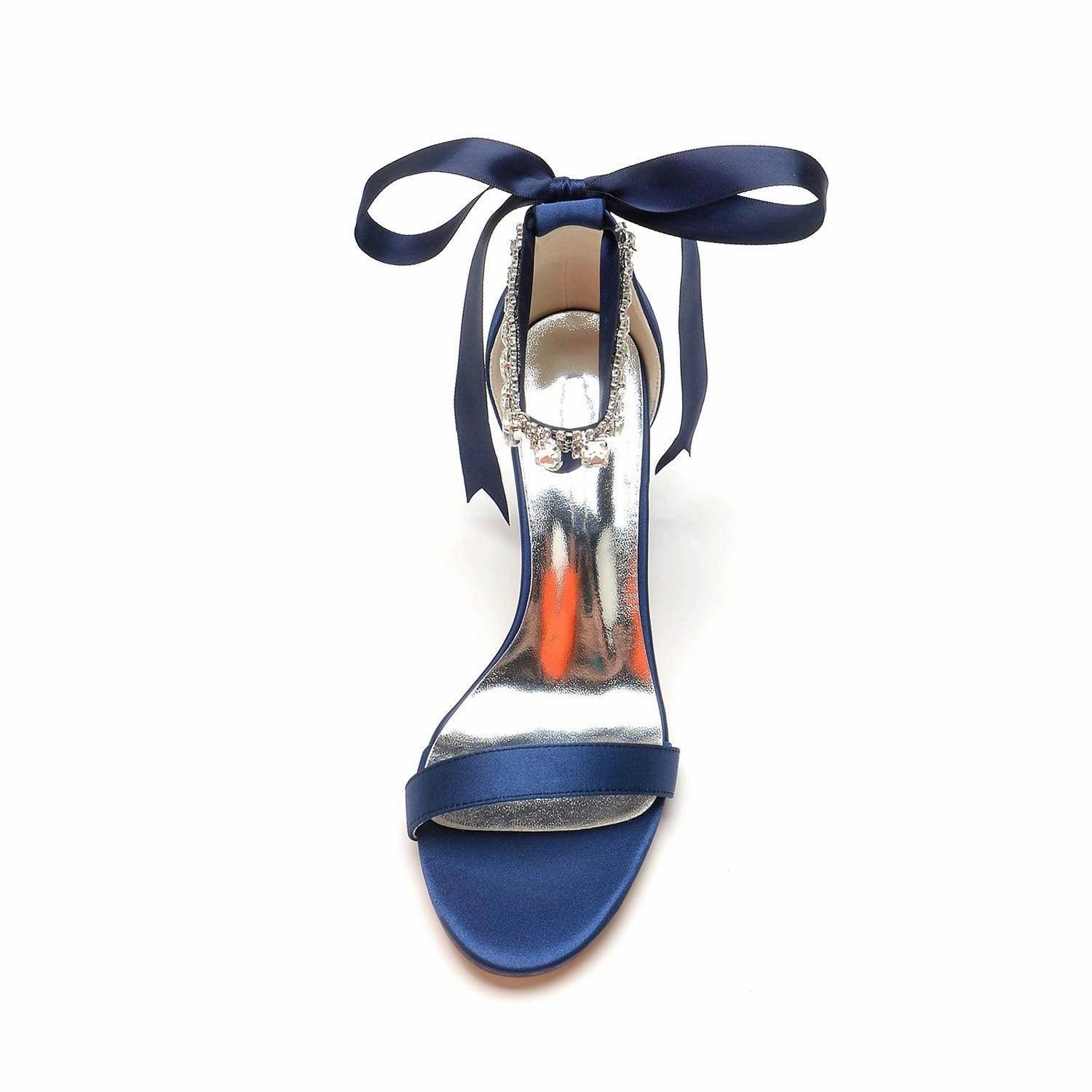 Chunky Heel 8.5cm Silk-Like Shoes CK0356