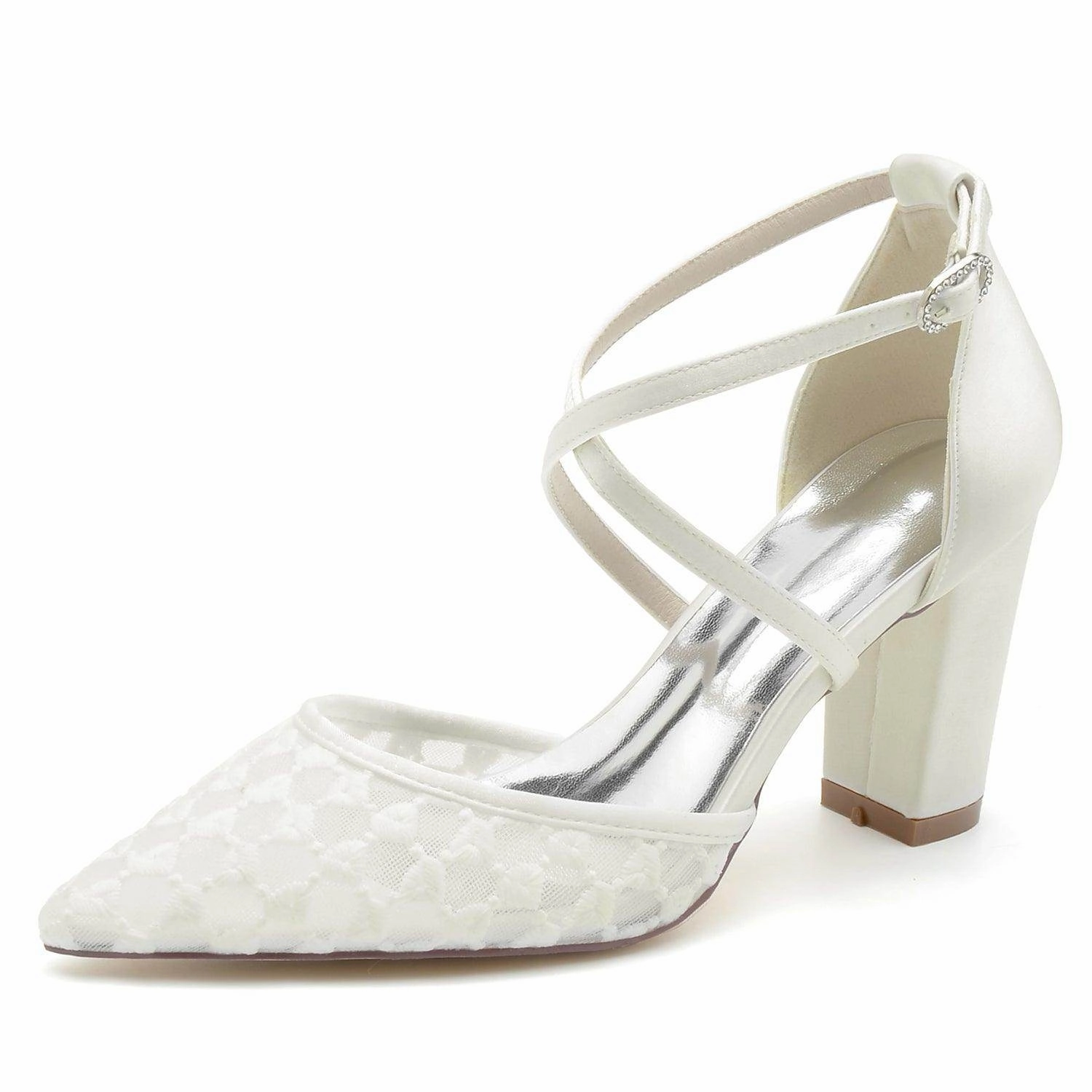 Chunky Heel 8.5cm Tulle Shoes CK0199