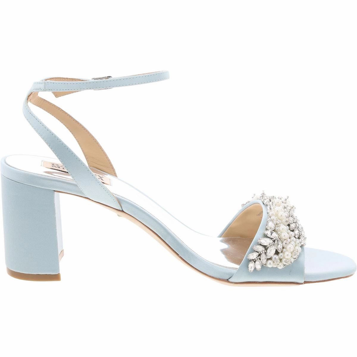 Clara Womens Satin Embellished Heels
