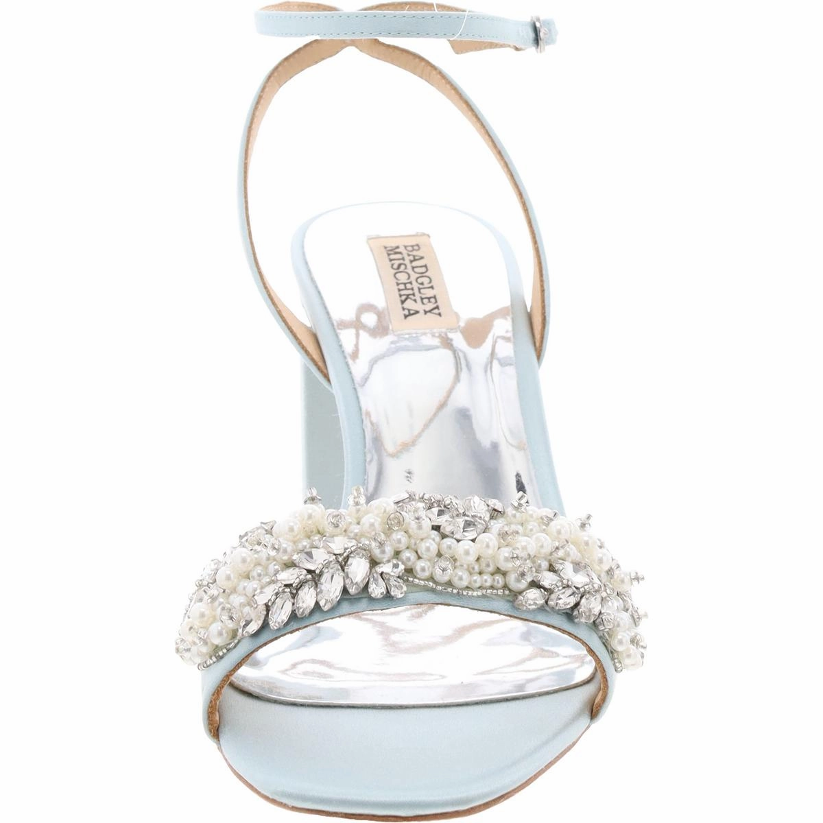 Clara Womens Satin Embellished Heels