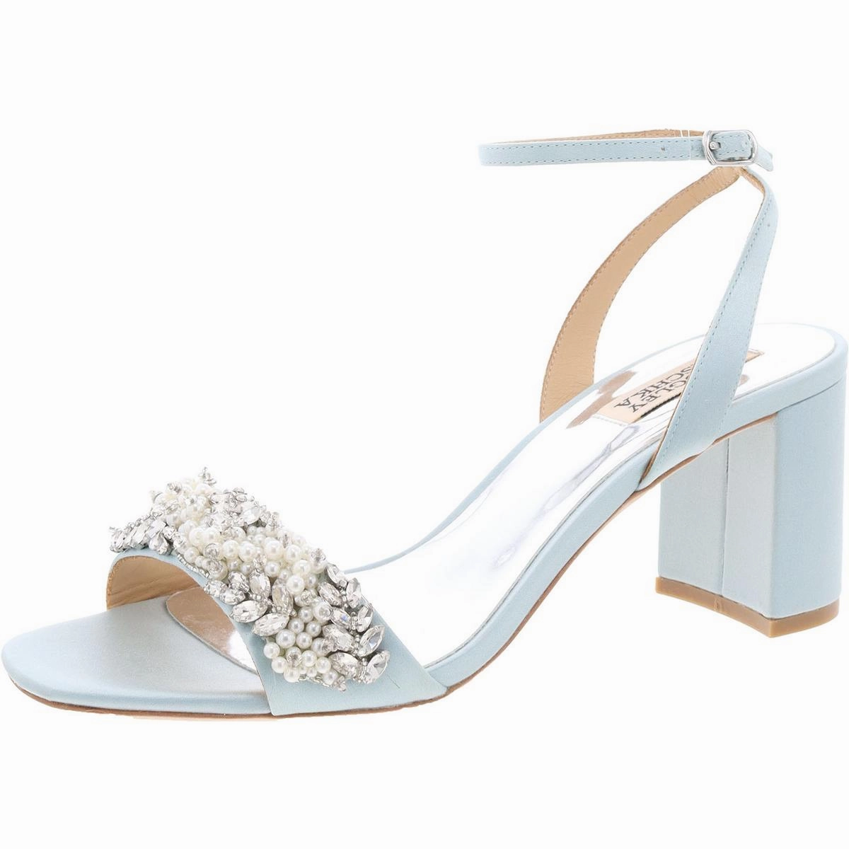 Clara Womens Satin Embellished Heels