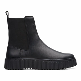 Clarks Torhill Maple Black Leather