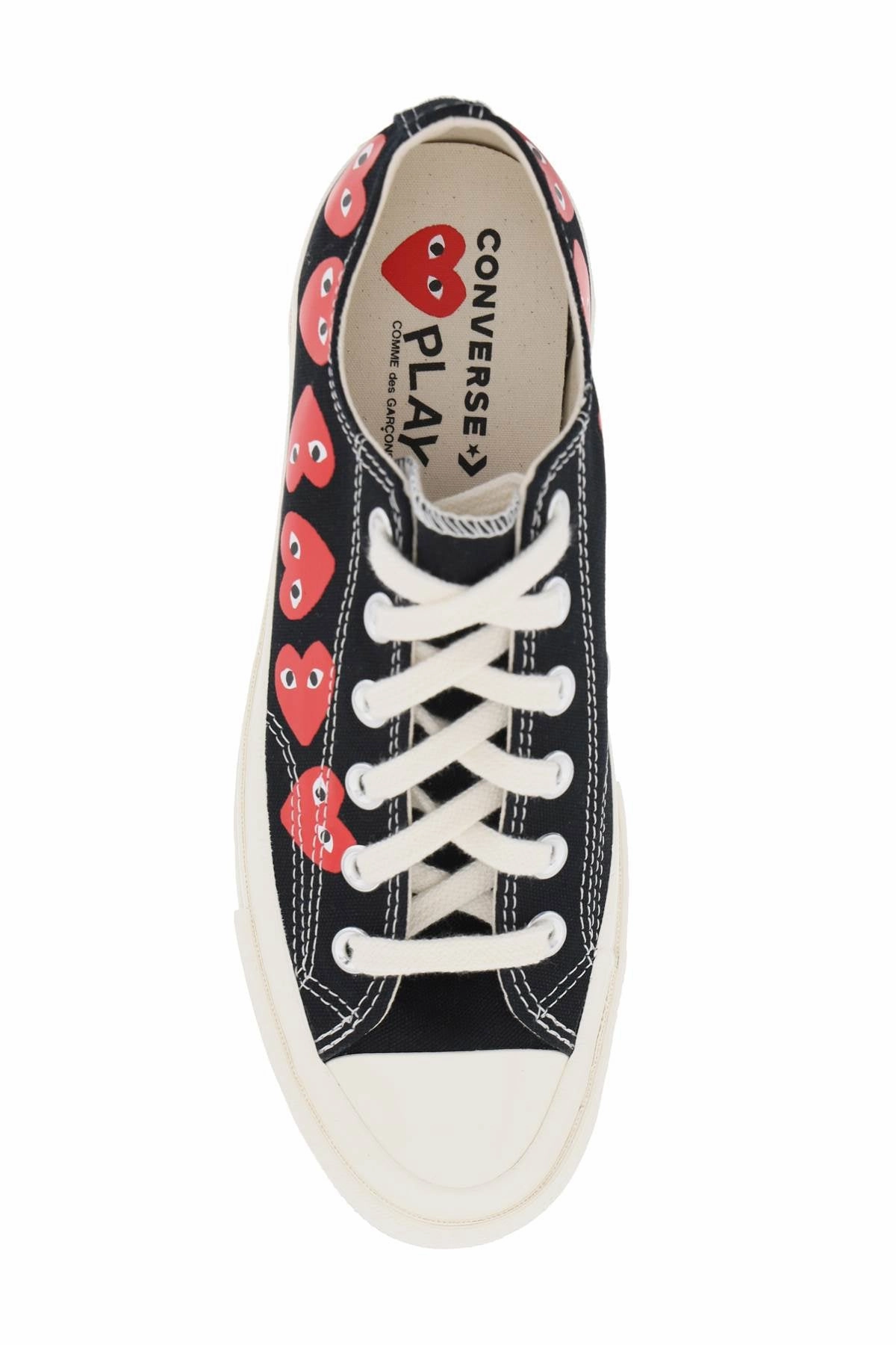 Comme des garcons play multi heart converse x comme des garons play low-top sneakers