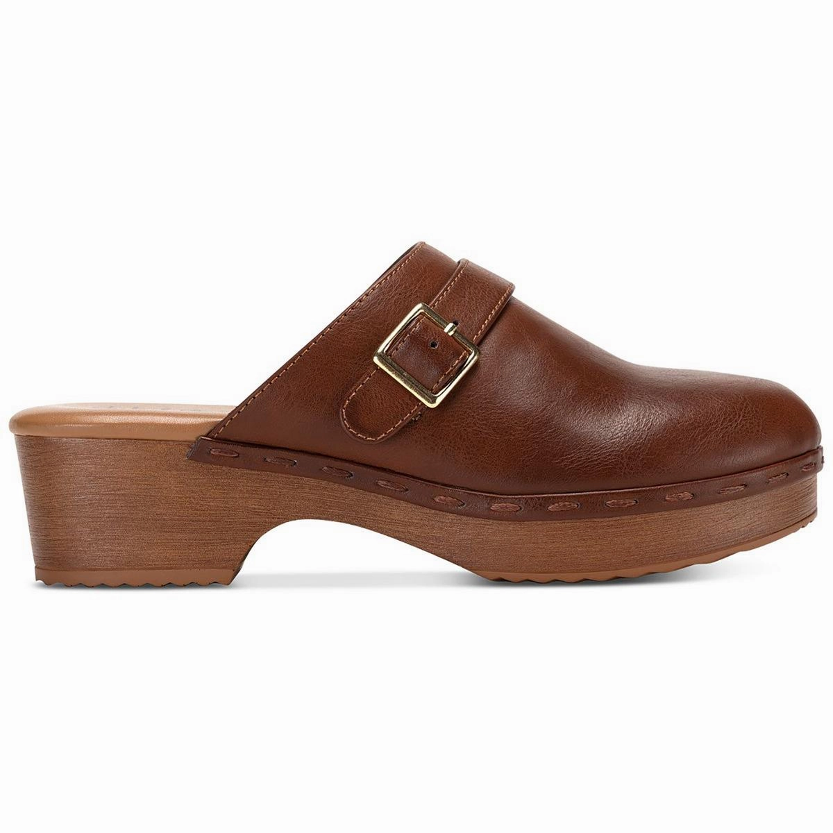 Dakotaa Womens Faux Leather Mule Sandals