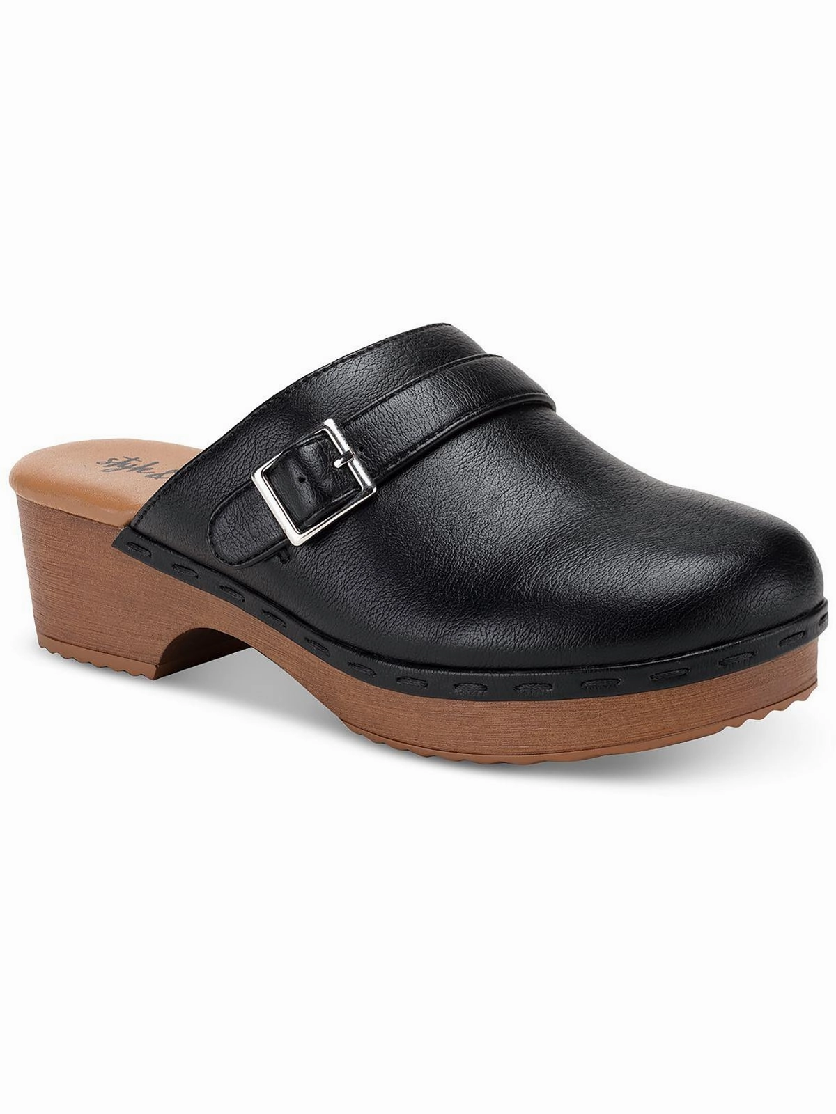 Dakotaa Womens Faux Leather Mule Sandals