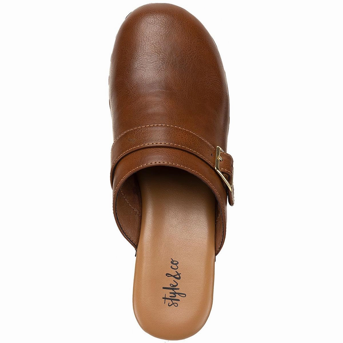 Dakotaa Womens Faux Leather Mule Sandals