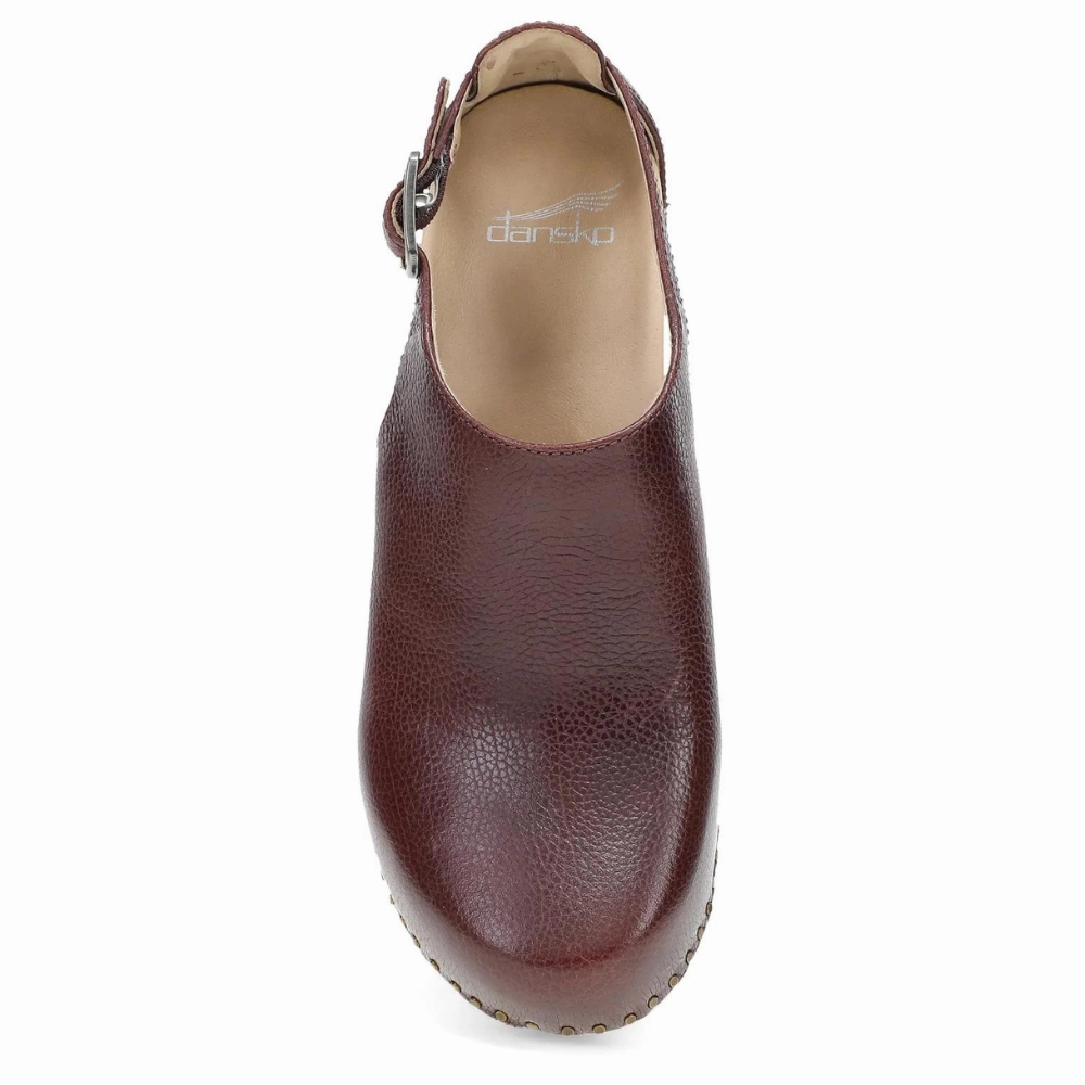 Dansko Sassy Cordovan Milled Burnished Leather Heel (Women's)