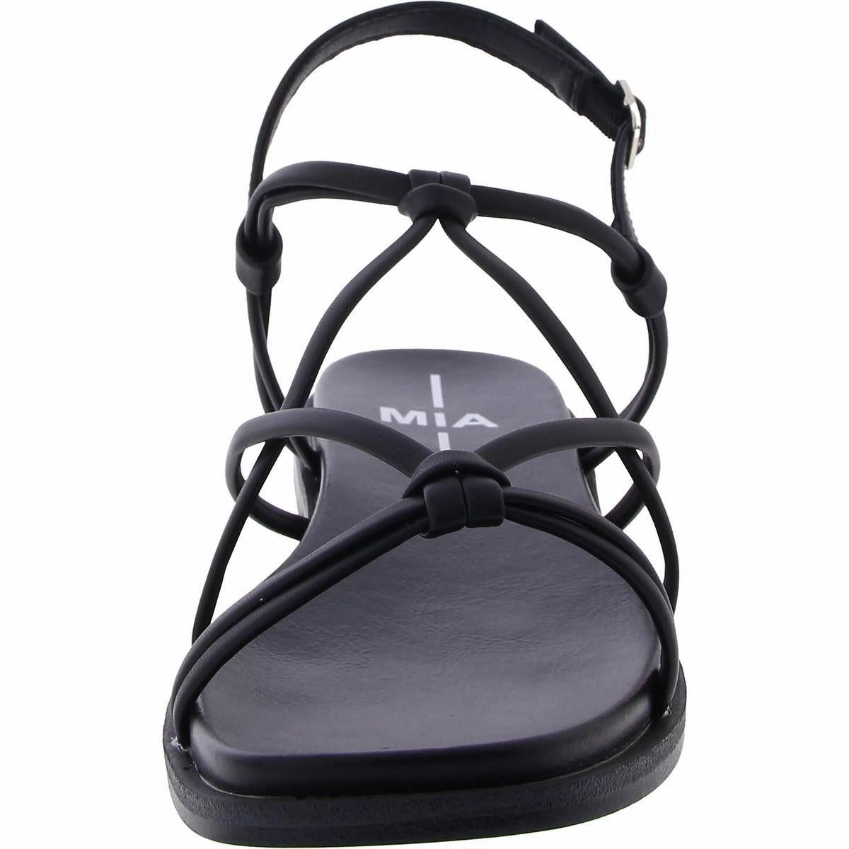 Daphne Womens Faux Leather Square toe Strappy Sandals