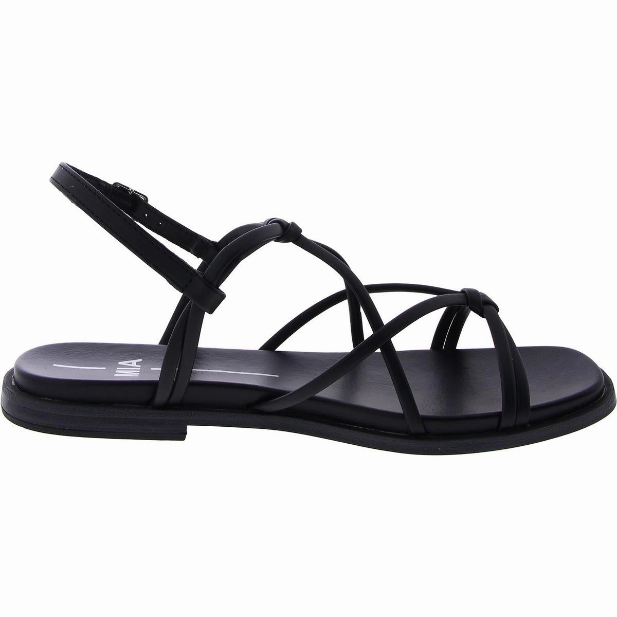 Daphne Womens Faux Leather Square toe Strappy Sandals