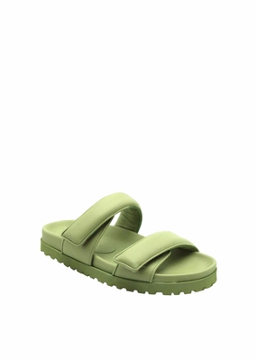 Double Strap Sandal In Acid Green