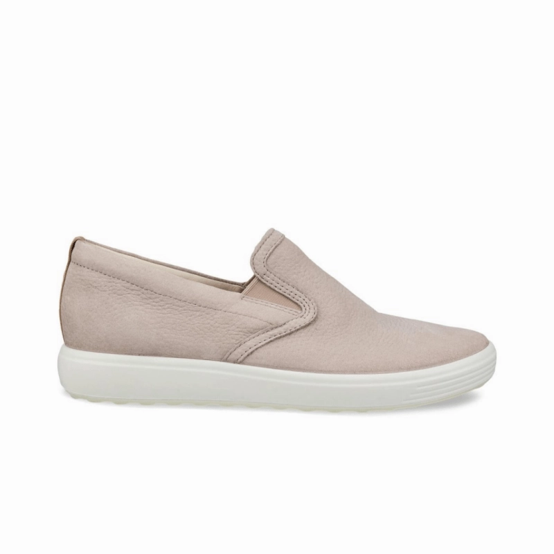Ecco Women's Soft 7 Slip-On - Grey Rose