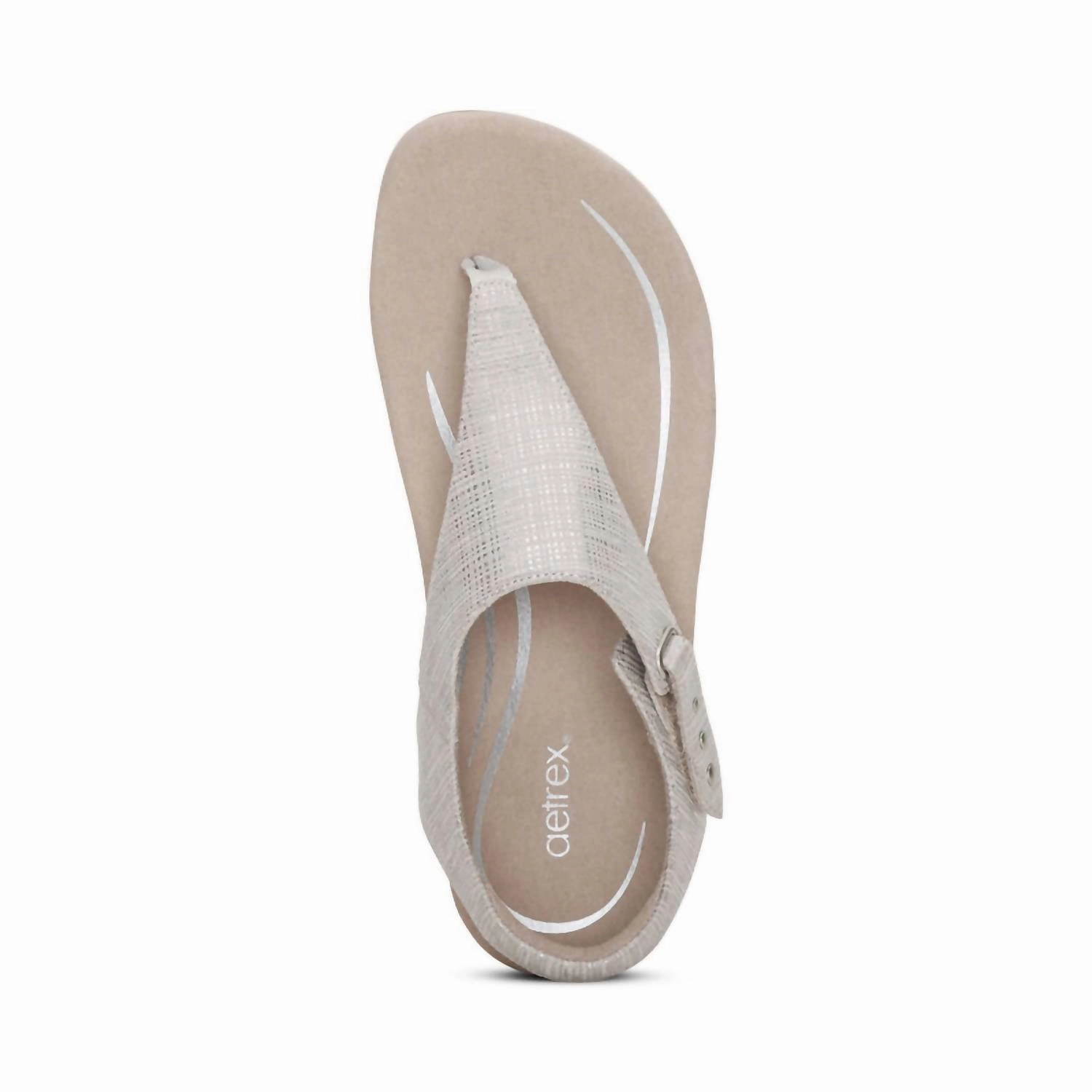 Ellie Adjustable Quarter Strap Sandal In Grey