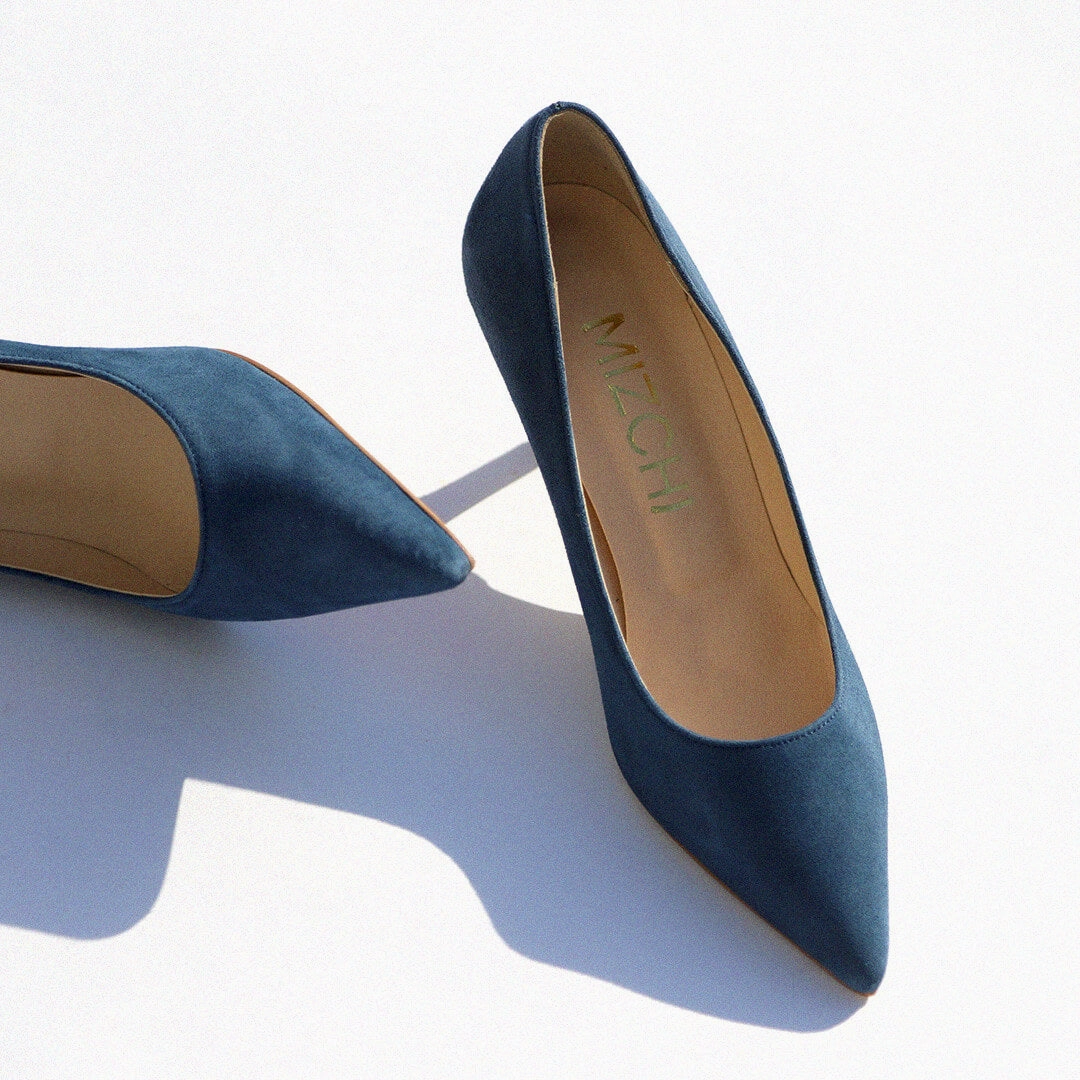 ELODIE - suede kitten heels