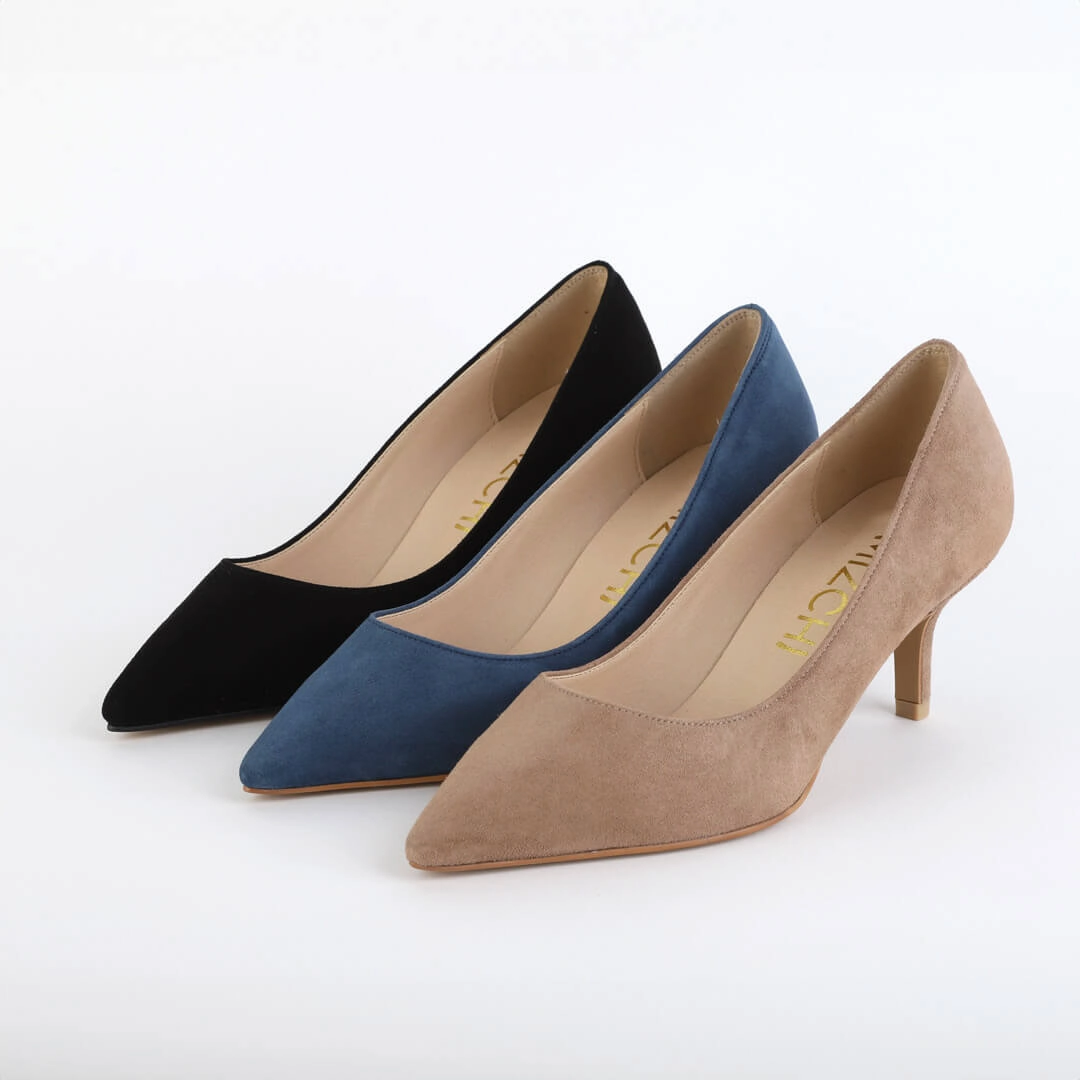 ELODIE - suede kitten heels