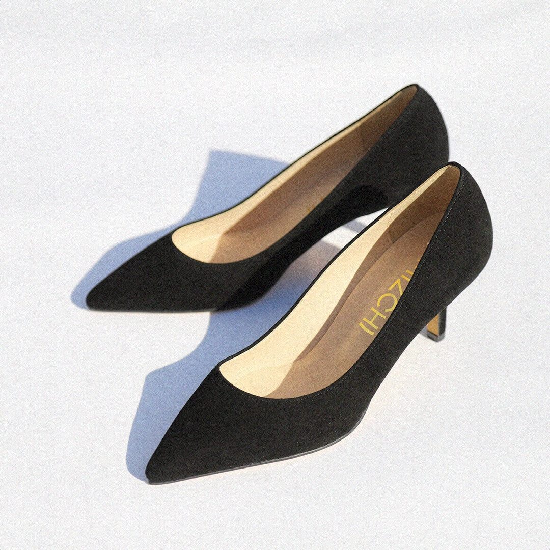 ELODIE - suede kitten heels