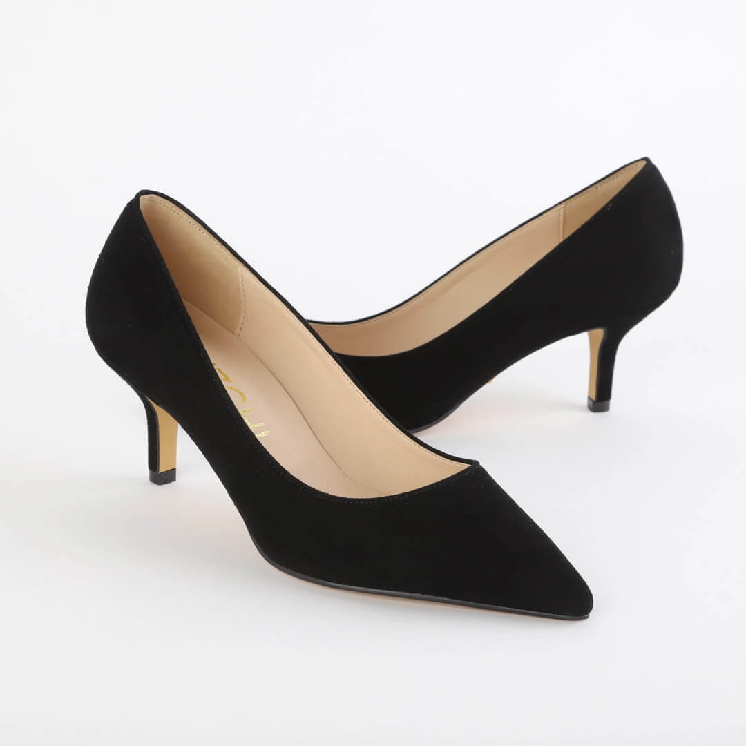 ELODIE - suede kitten heels