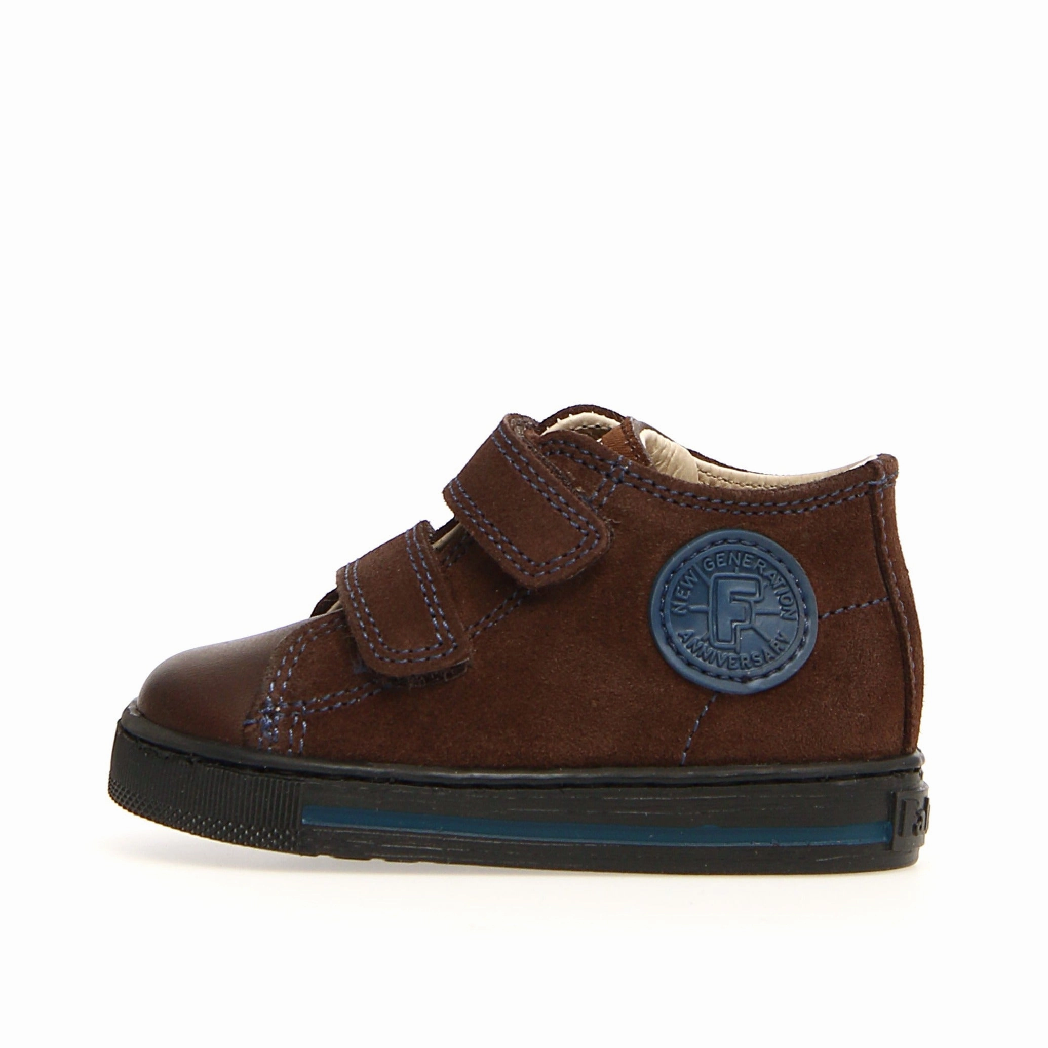 Falcotto Boy's and Girl's Michael Fashion Sneakers, Dark Brown - Indigo