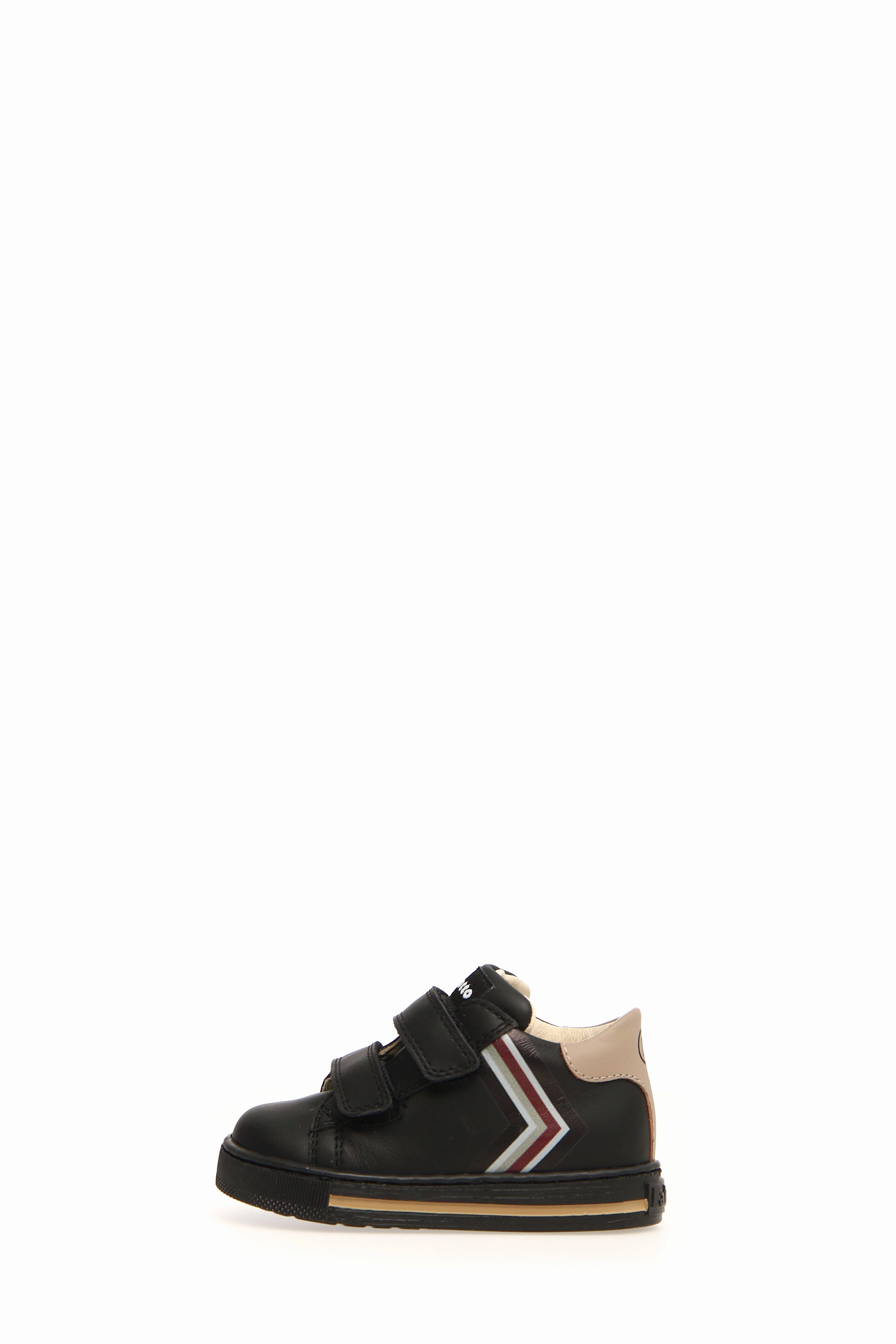 Falcotto Boy's and Girl's New Leryn Calf Sneakers, Black/Taupe