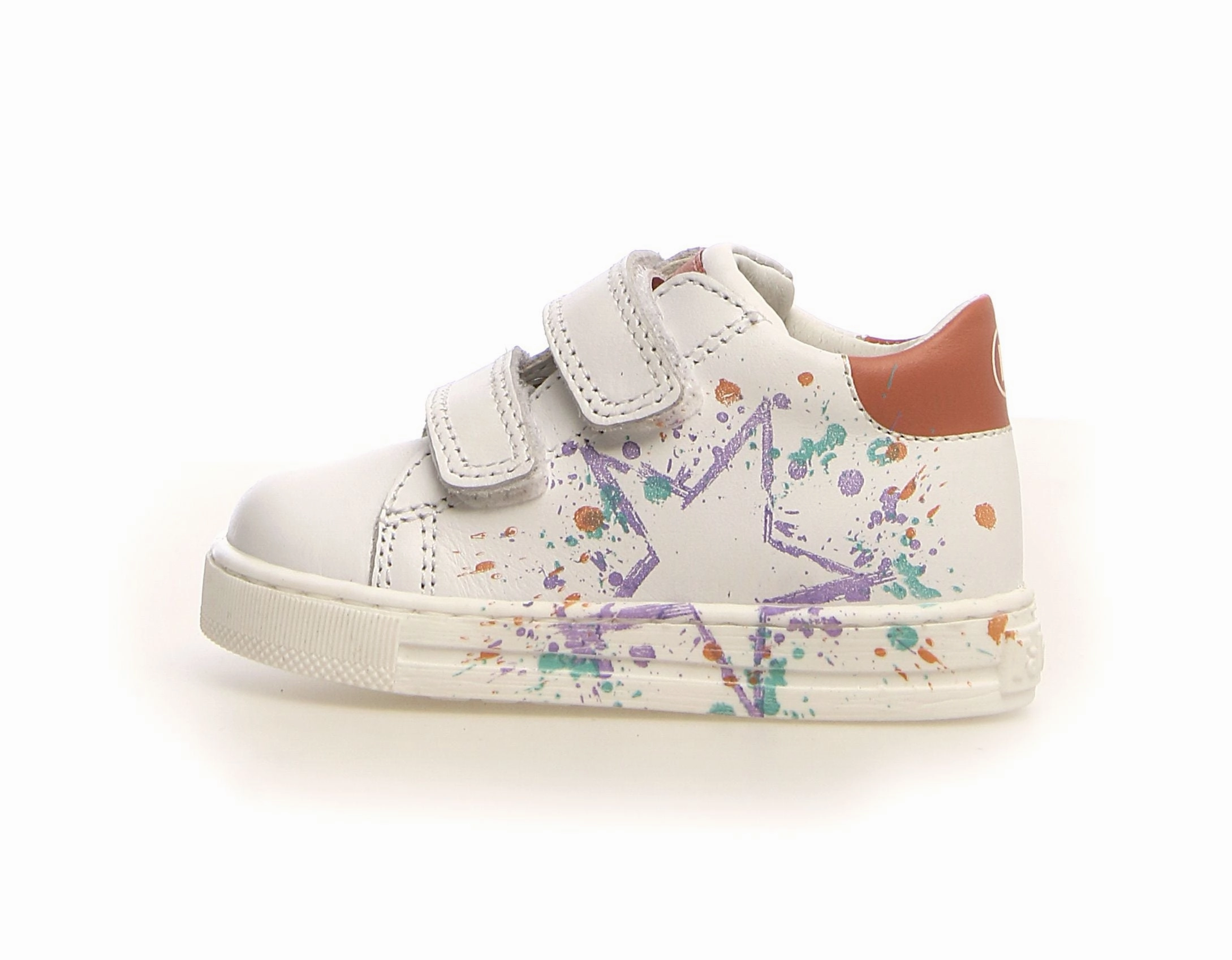 Falcotto Girl's Lacus 2 VL Sneakers - White/Peach