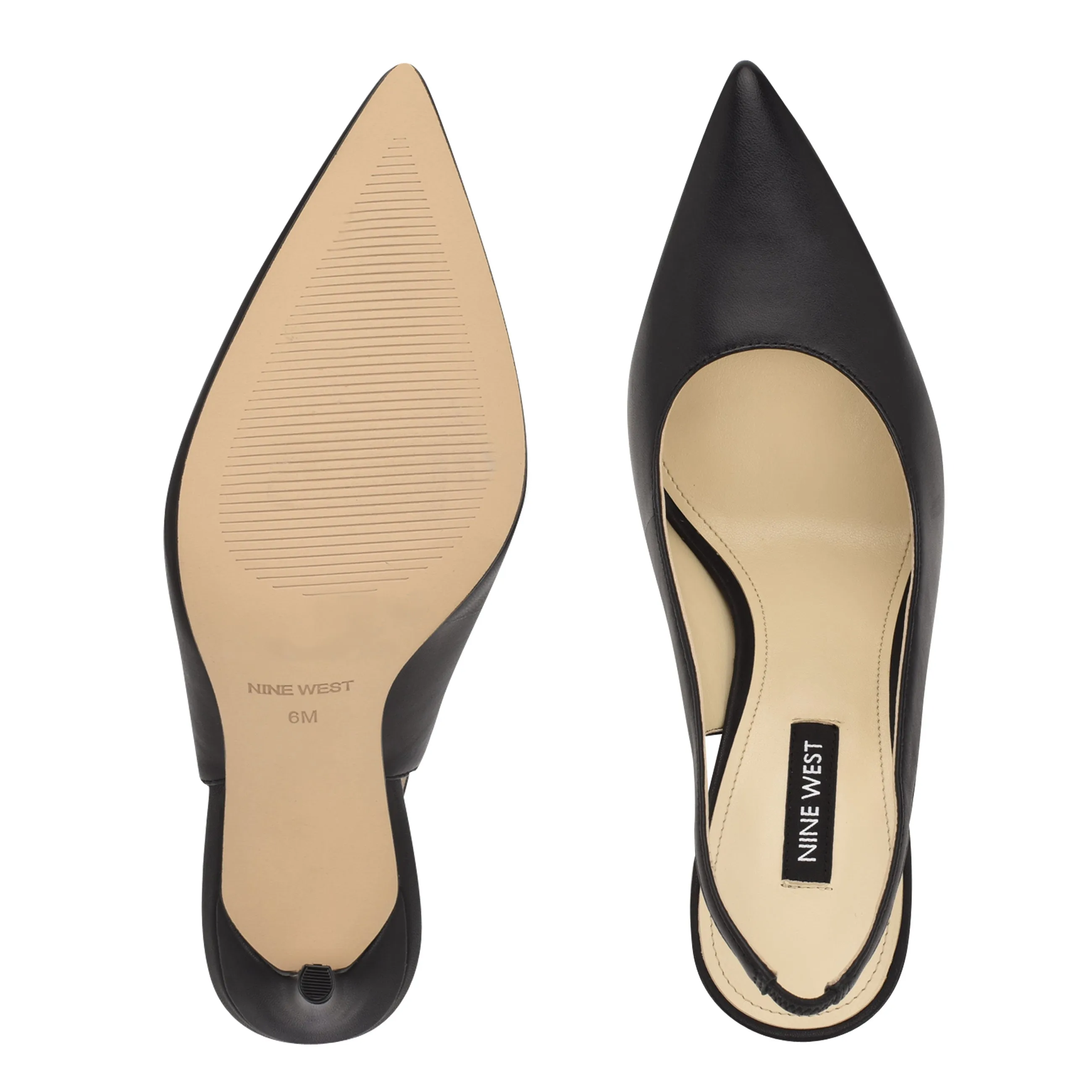 Feather Pointy Toe Slingback Pumps