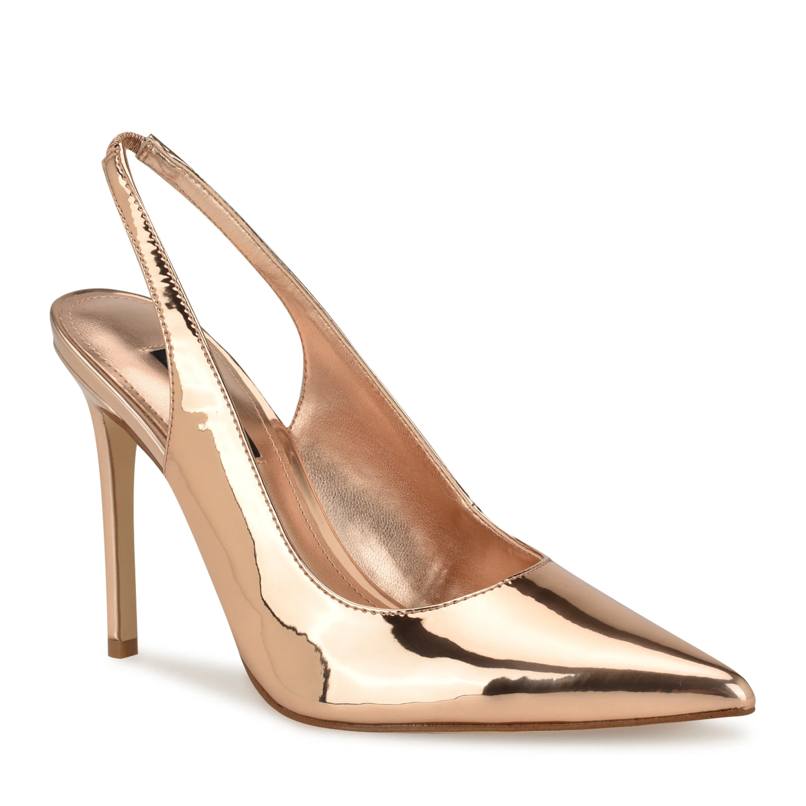 Feather Pointy Toe Slingback Pumps