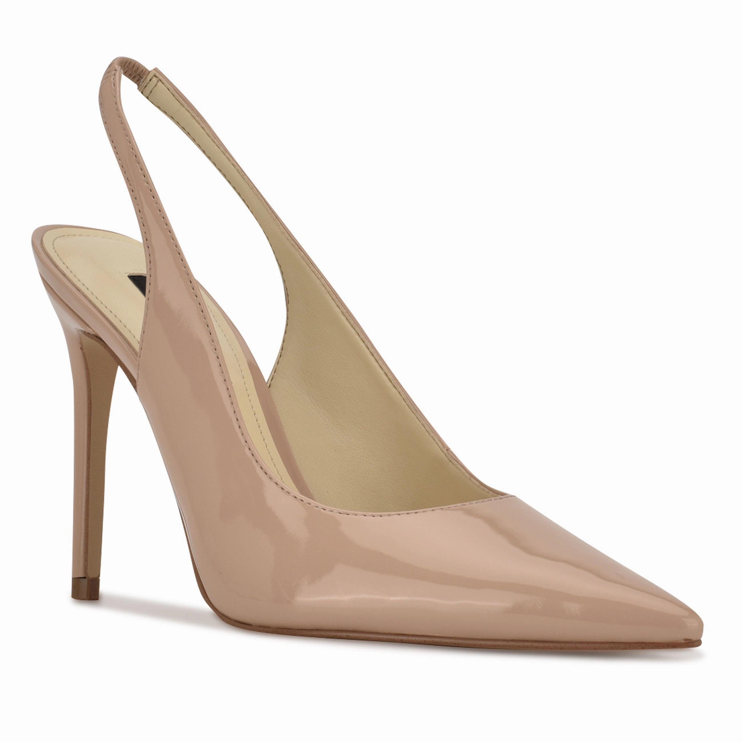 Feather Pointy Toe Slingback Pumps