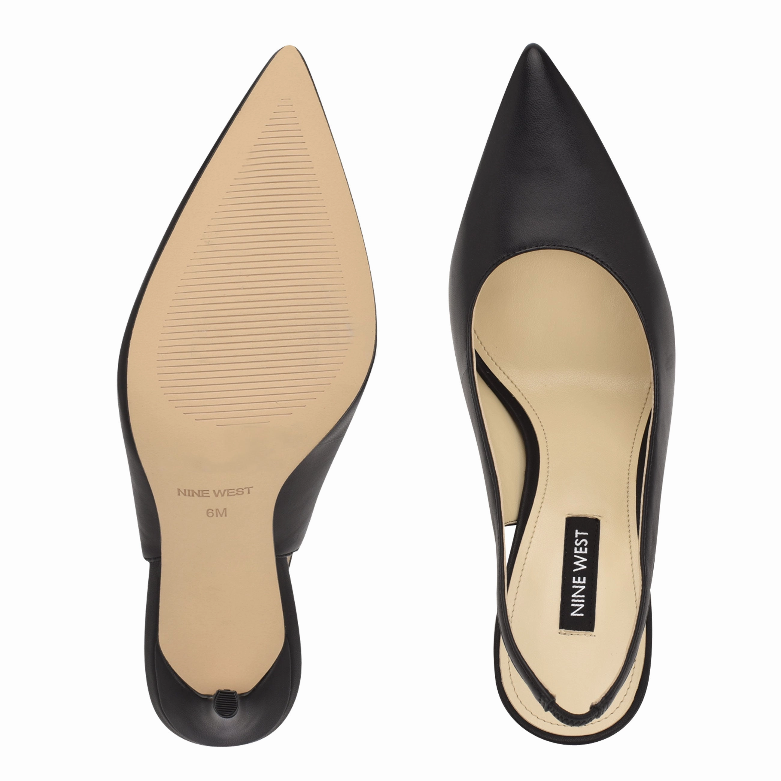 Feather Pointy Toe Slingback Pumps