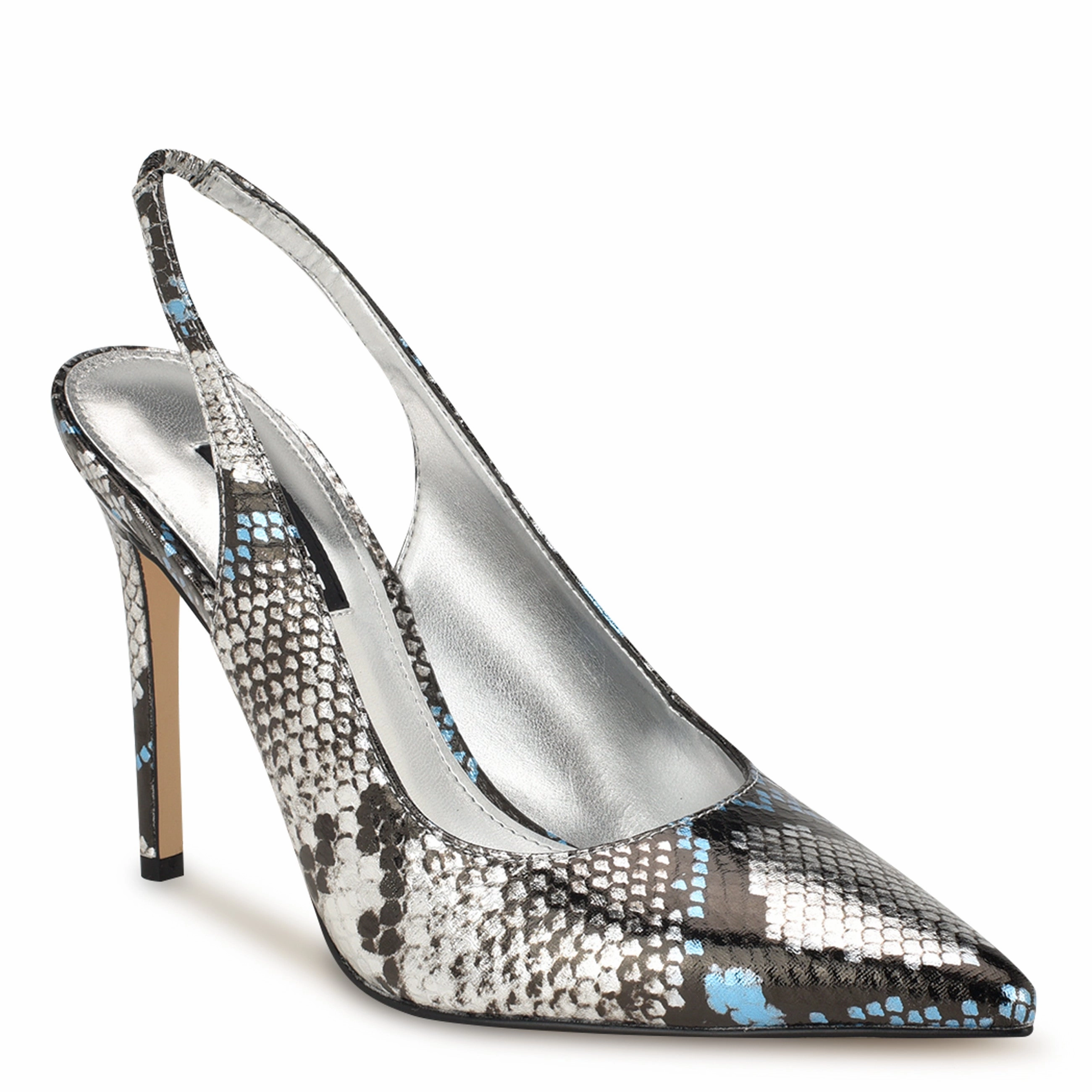 Feather Pointy Toe Slingback Pumps