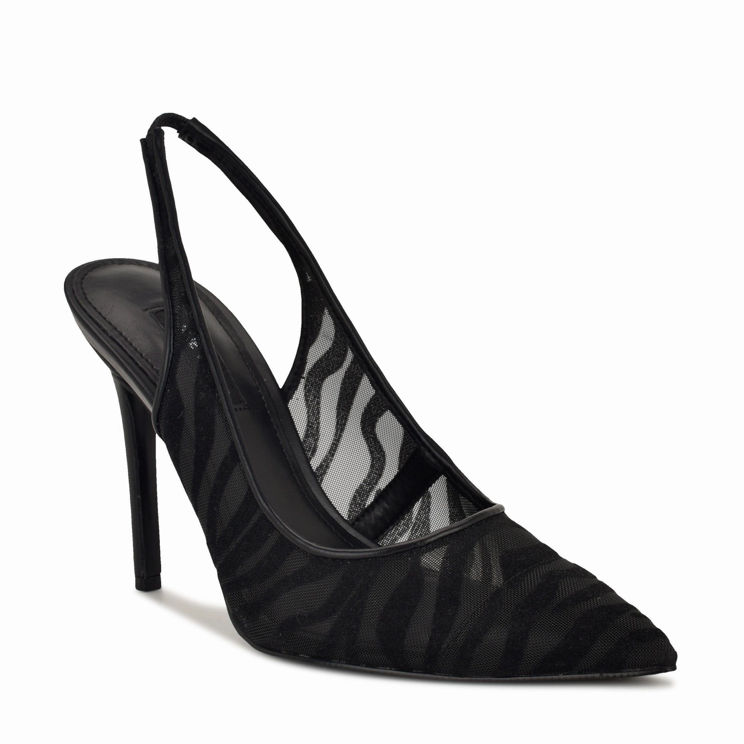 Feather Pointy Toe Slingback Pumps