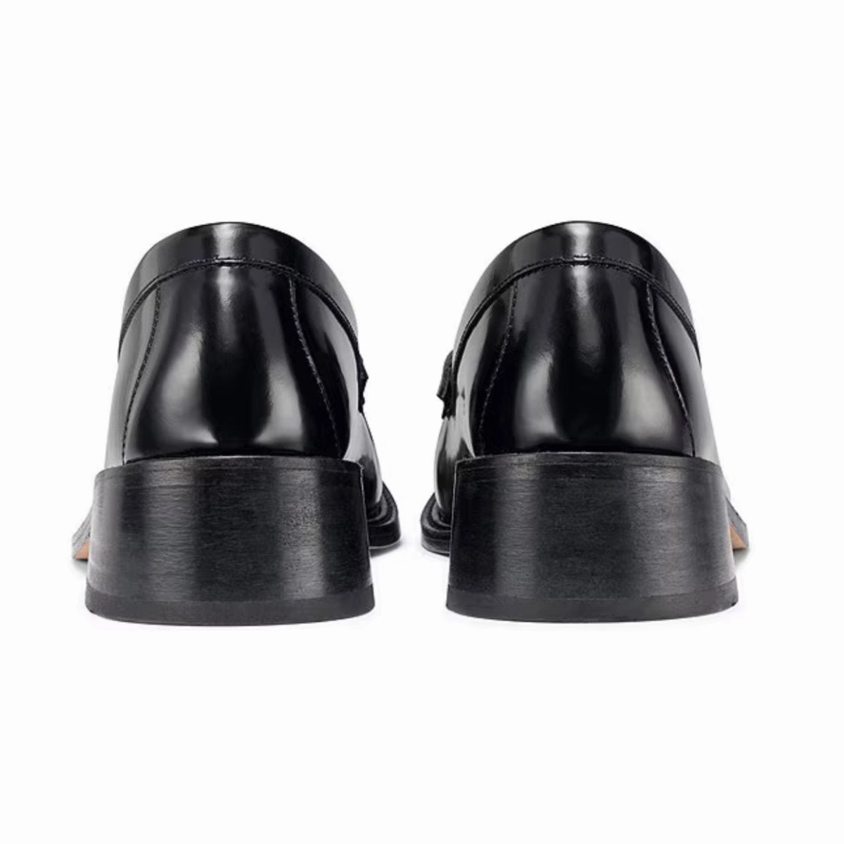 G.H. Bass Women's Whitney Heel Loafer Black Leather